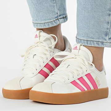 Adidas Sportswear - Baskets Femme VL Court 3.0 JP5347 Core White Pulse Magenta Gold Metallic