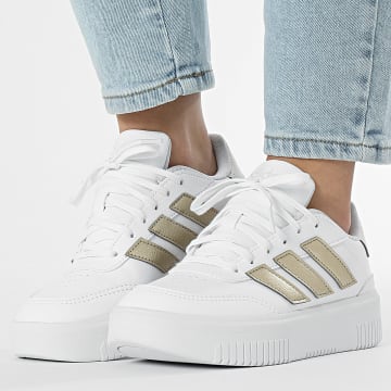 Adidas Sportswear - Baskets Femme Courtblock Bold JI2203 Footwear White Cyber Metallic Orbit Grey