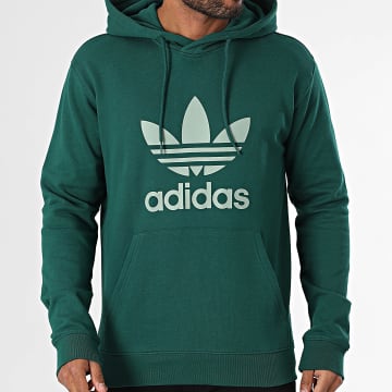 Adidas Originals - Sweat Capuche Trefoil JN7011 Vert