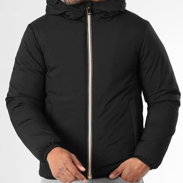 LBO - 0001 Chaqueta negra con cremallera y capucha