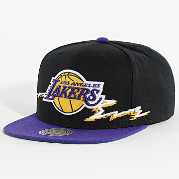 Mitchell and Ness - Life Line Lakers NBA Snapback Cap HS9550 Negro Púrpura
