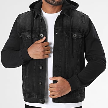 Classic Series - Veste Jean Capuche Funda 185026 Noir