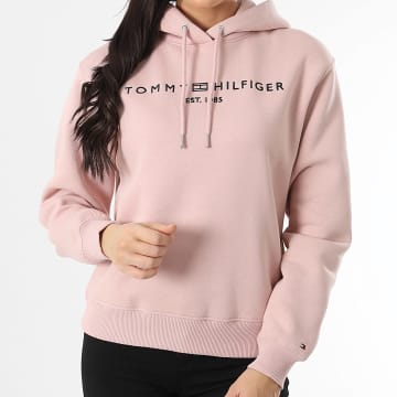 Tommy Hilfiger - Sweat Capuche Femme Corp Logo 3598 Rose