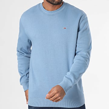 Tommy Jeans - Sudadera polar con cuello redondo 0741 Azul claro