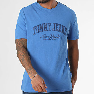 Tommy Jeans - Tee Shirt Vintage Varsity 0356 Bleu Roi