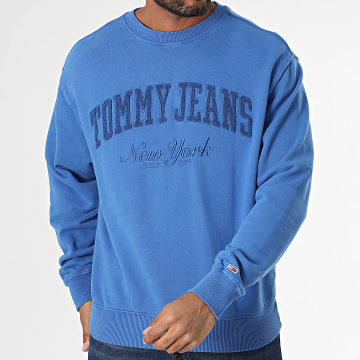 Tommy Jeans - Crewneck Vintage Varsity Sudadera 0262 Azul Real