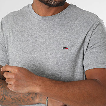 Tommy Jeans - Tee Shirt Slim Jaspe 0363 Gris Chiné