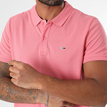 Tommy Jeans - Polo Manches Courtes Slim Placket 8312 Rose
