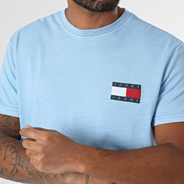 Tommy Jeans - Tee Shirt Heritage Flag 0346 Bleu Clair