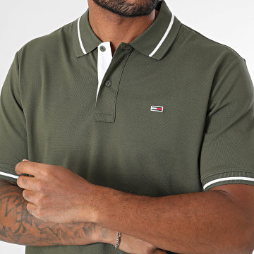 Tommy Jeans - Polo Manches Courtes Tipped 0745 Vert Kaki