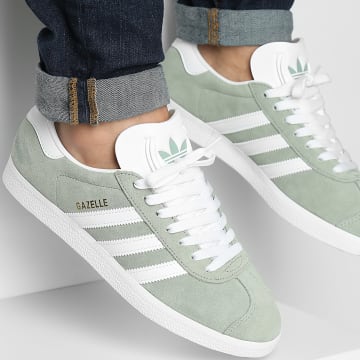 Adidas Originals - Baskets Gazelle JH5384 Silver Green Footwear White Gold Metallic