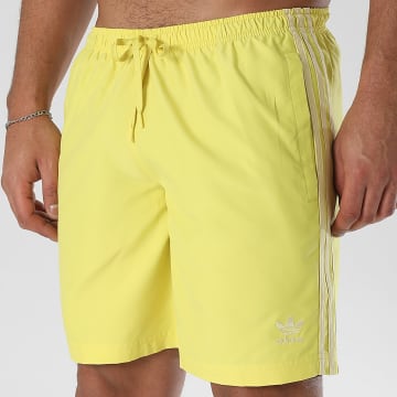 Adidas Originals - Short De Bain A Bandes Adic JD0962 Jaune
