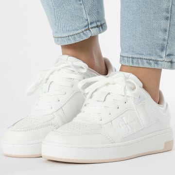 Calvin Klein - Baskets Femme Cupsole Low Mix 1650 Bright White Whisper Pink