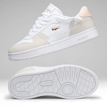 Lacoste - Baskets Femme T-Clip Set 224 White Light Pink