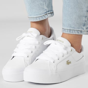 Lacoste - Baskets Femme Ziane Platform 124 White Gold