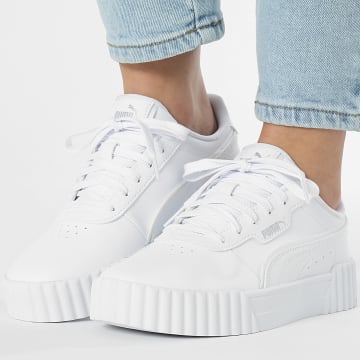Puma - Baskets Femme Carina 3.0 Holo 2.0 Jr 402280 Puma White Puma Silver