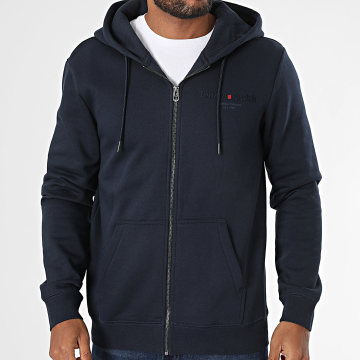 Teddy Smith - Sweat Zippé Capuche Giclass Jim 10917009D Bleu Marine