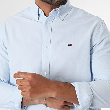 Tommy Jeans - Chemise Manches Longues Regular Oxford 0667 Bleu Clair