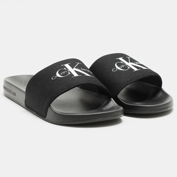 Calvin Klein - Claquettes Slide Monogram 1271 Noir