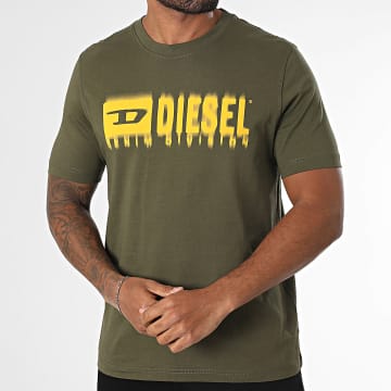 Diesel - Adjust Q7 Tee Shirt A15398-0GRAI Verde Khaki