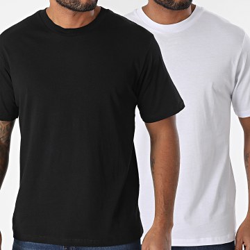 JJREBEL - Lot De 2 Tee Shirts Rocky Noir Blanc