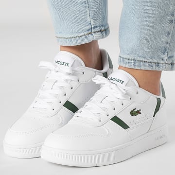 Lacoste - Baskets Femme T-Clip Set 224 White Dark Green