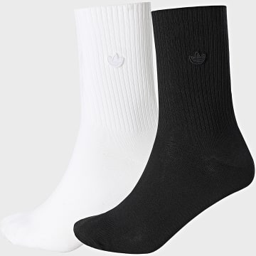 Adidas Originals - 2 Pares Calcetines Crew IC8699 Blanco Negro