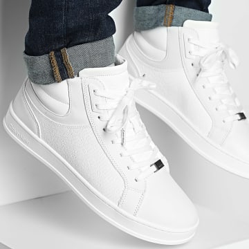 Calvin Klein - High Top Lace Up Nb Mono 1769 Triple White Mono Sneakers
