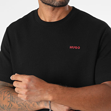 HUGO - Camiseta Austin Waffle 50532011 Negro