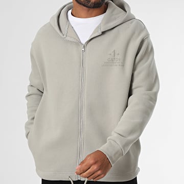 Ikao - Sweat Zippé Capuche Gris