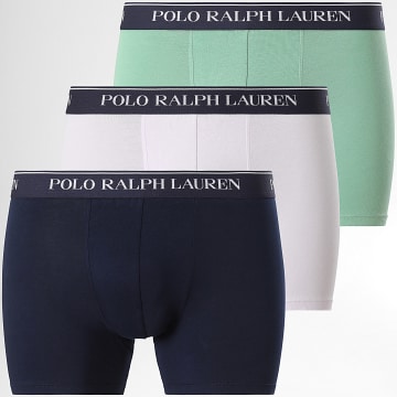Polo Ralph Lauren - Lot De 3 Boxers Vert Lilas Clair Bleu Marine