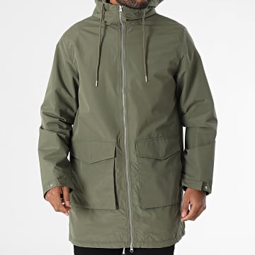 Jack And Jones - Veste Zippée Capuche Longue Sky Vert Kaki