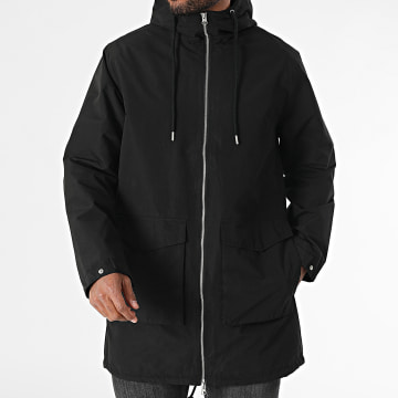 Jack And Jones - Veste Zippée Capuche Longue Sky Noir