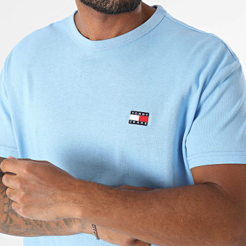 Tommy Jeans - Tee Shirt Badge 0322 Bleu Clair
