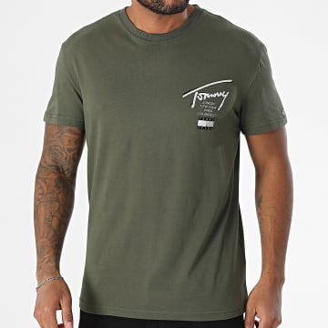 Tommy Jeans - Camiseta Sign City 1106 Caqui Verde