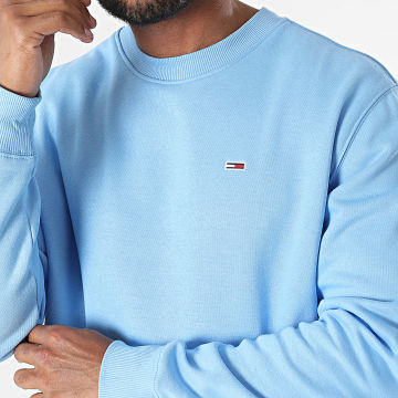 Tommy Jeans - Sweat Crewneck Flag Fleece 0741 Bleu Clair