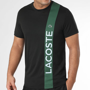 Lacoste - Tee Shirt Regular Fit Logo Crocodile Noir
