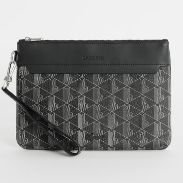 Lacoste - Monogram Pouch Negro Gris