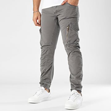 Le Temps Des Cerises - Pantalon Cargo Alban Gris Anthracite