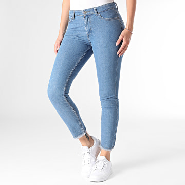 Only - Vaqueros pitillo para mujer Hush Blue Denim