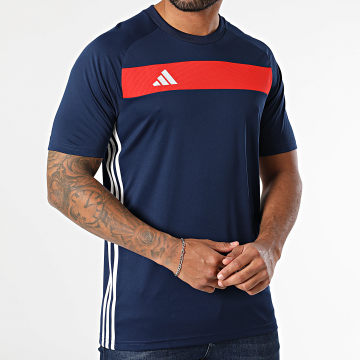 Adidas Sportswear - Tee Shirt A Bandes JD0452 Bleu Marine Rouge