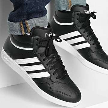 Adidas Sportkleding - Hoops 4.0 Mid Sneakers JQ9994 Kern Zwart Schoeisel Wit
