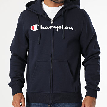 Champion - Sweat Zippé A Capuche 220255 Bleu Marine