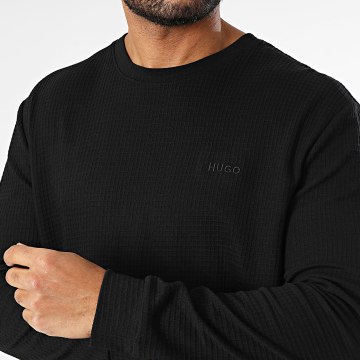 HUGO - Langarmshirt Waffle Austin 50532022 Schwarz