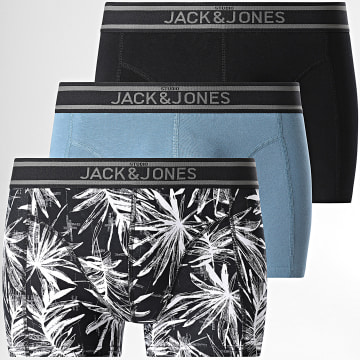 Jack And Jones - Lot De 3 Boxers Richard Bleu Noir Blanc