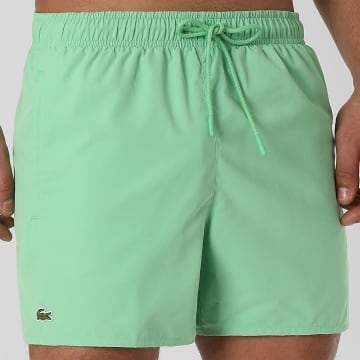 Lacoste - Short De Bain Logo Brodé Crocodile Vert