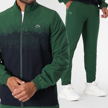 Lacoste - Ensemble De Survetement Logo Crocodile Vert Bleu Marine