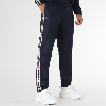 Lacoste - Pantalon Jogging A Bandes Logo Crocodile Bleu Marine