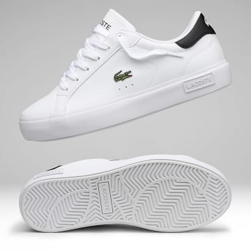 Lacoste - Baskets Femme Powercourt 125 White Black