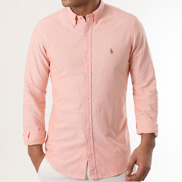 Polo Ralph Lauren - Chemise Manches Longues Slim Fit Classics Orange Clair